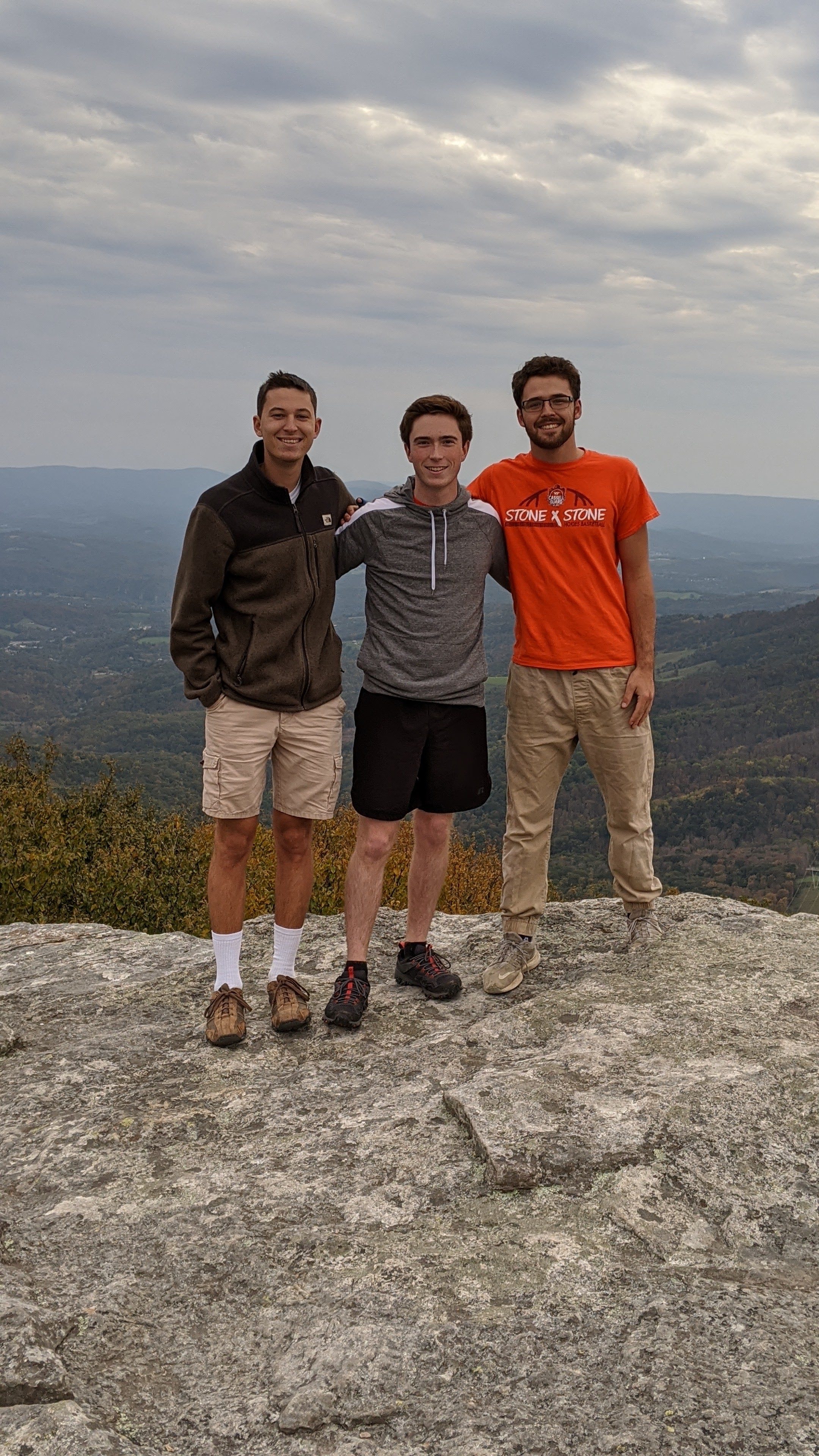 At the top