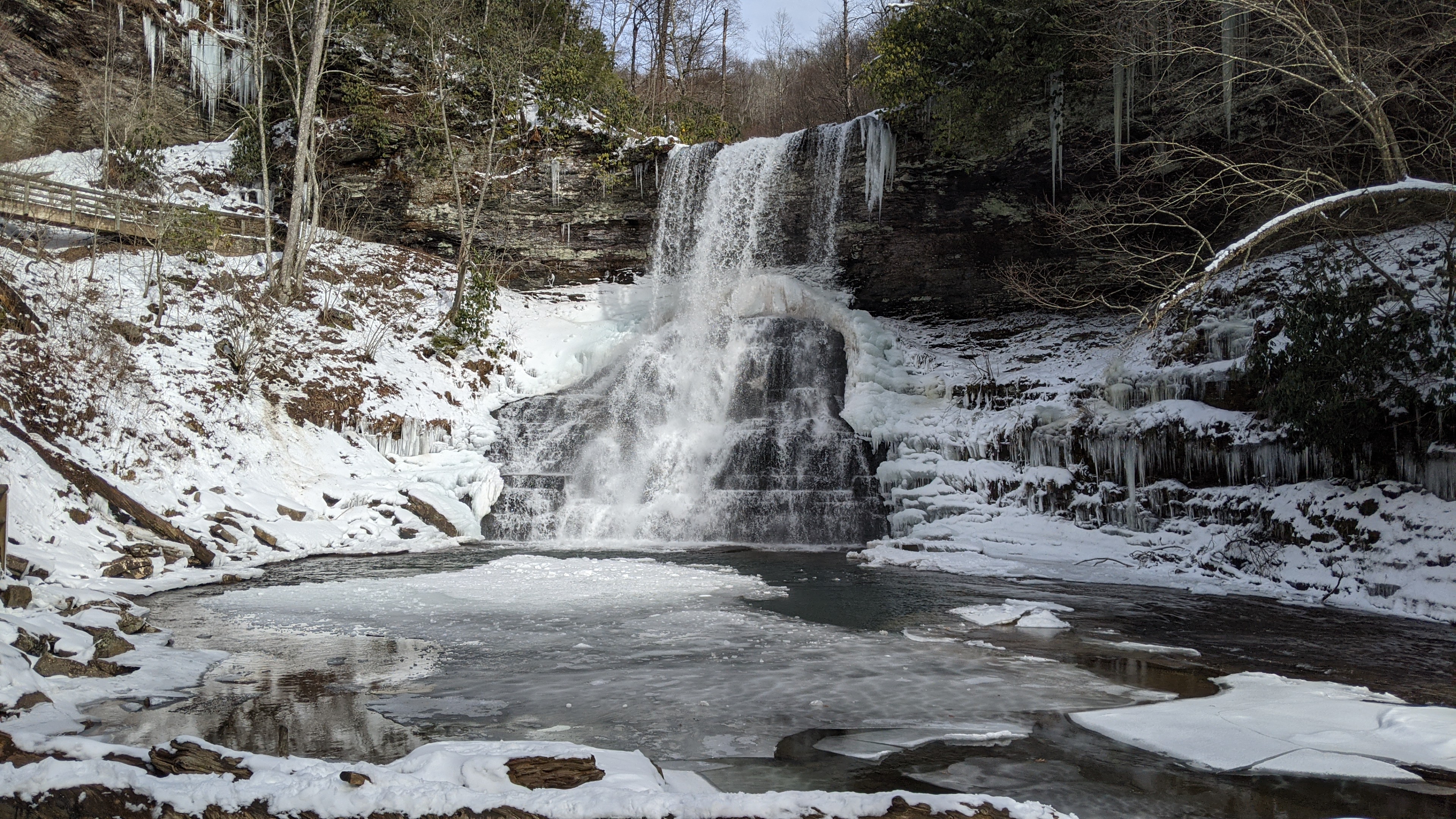 The frozen falls